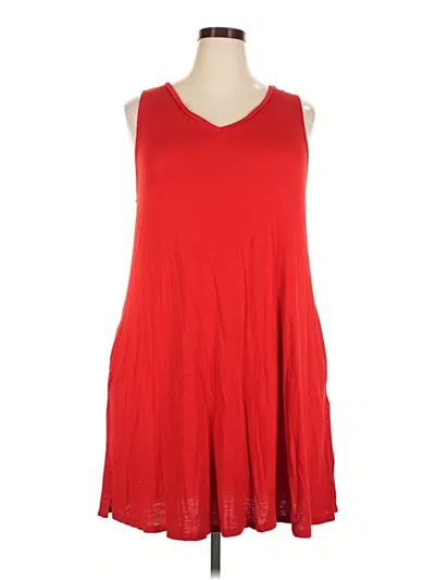 Pre-owned 24/7 Maurices Casual Dress In Red