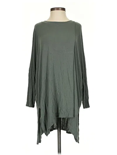 Pre-owned 24/7 Maurices Long Sleeve Blouse In Green