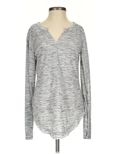 Pre-owned 24/7 Maurices Long Sleeve Henley Shirt In Gray