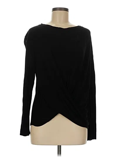 Pre-owned 24/7 Maurices Long Sleeve Top Black Cowl Neck Tops
