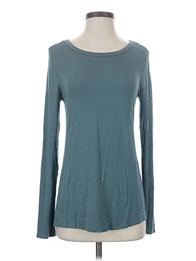 Pre-owned 24/7 Maurices Long Sleeve Top Teal Boatneck Tops