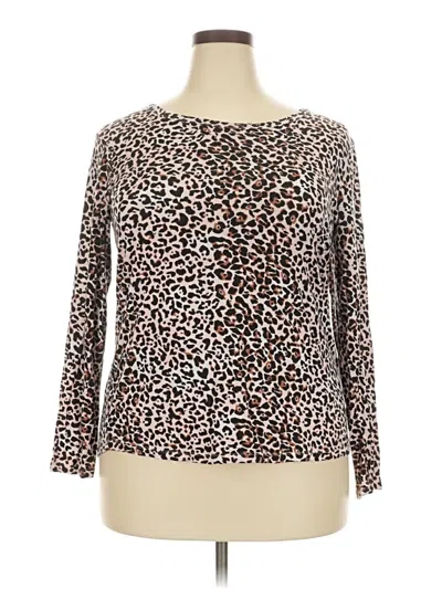 Pre-owned 24/7 Maurices Long Sleeve T-shirt In Brown