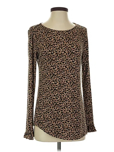 Pre-owned 24/7 Maurices Long Sleeve T-shirt In Brown