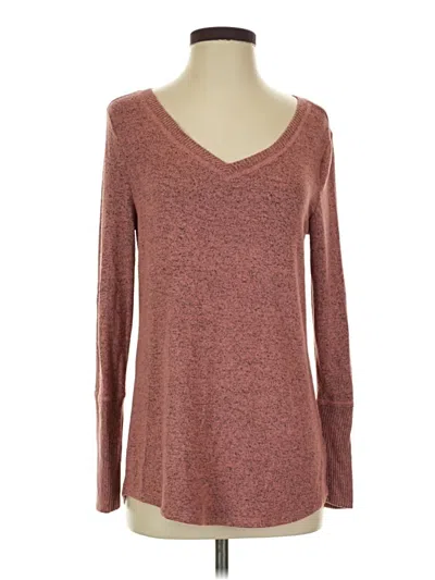 Pre-owned 24/7 Maurices Long Sleeve T-shirt In Brown
