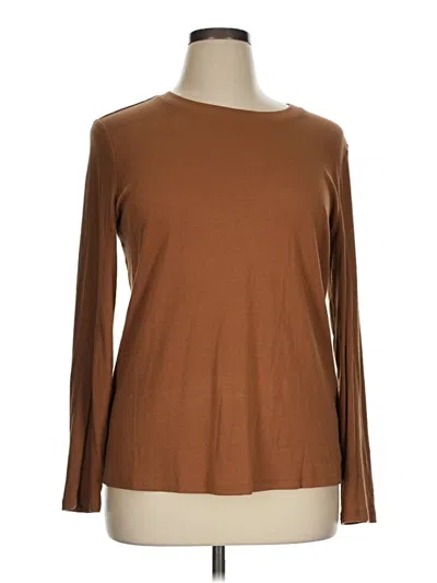 Pre-owned 24/7 Maurices Long Sleeve T-shirt In Brown