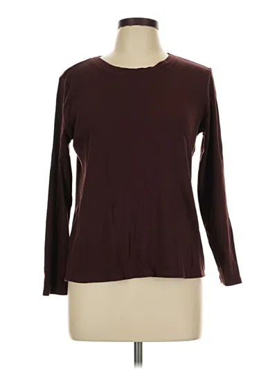 Pre-owned 24/7 Maurices Long Sleeve T-shirt In Burgundy