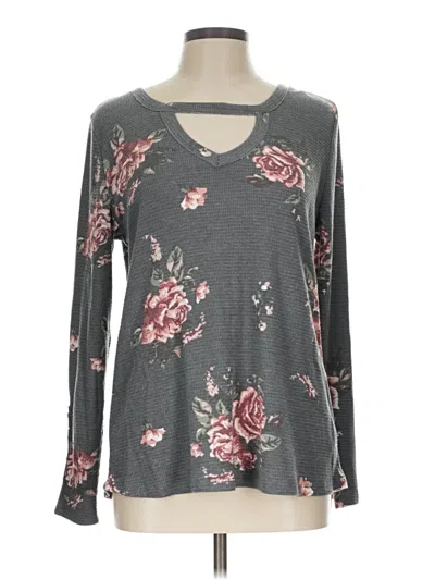 Pre-owned 24/7 Maurices Long Sleeve T-shirt In Gray