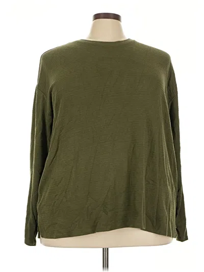 Pre-owned 24/7 Maurices Long Sleeve T-shirt In Green