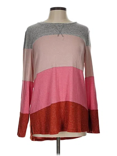 Pre-owned 24/7 Maurices Long Sleeve T-shirt In Pink