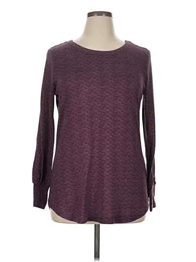 Pre-owned 24/7 Maurices Long Sleeve T-shirt In Purple