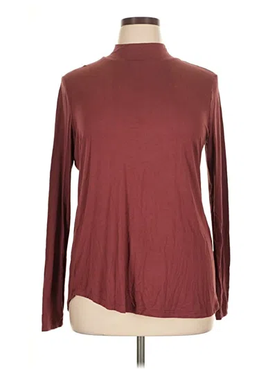 Pre-owned 24/7 Maurices Long Sleeve Turtleneck In Burgundy