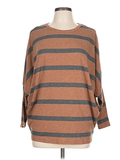 Pre-owned 24/7 Maurices Pullover Sweater In Brown