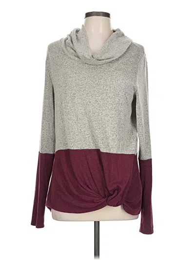 Pre-owned 24/7 Maurices Pullover Sweater In Burgundy
