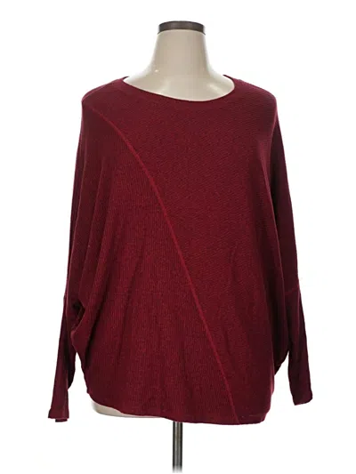 Pre-owned 24/7 Maurices Pullover Sweater In Burgundy