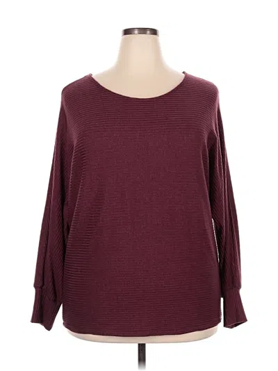 Pre-owned 24/7 Maurices Pullover Sweater In Burgundy