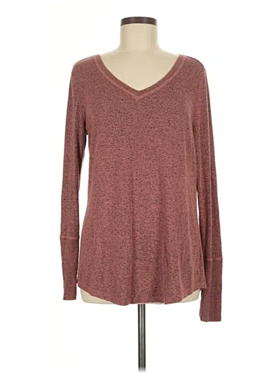 Pre-owned 24/7 Maurices Pullover Sweater In Burgundy