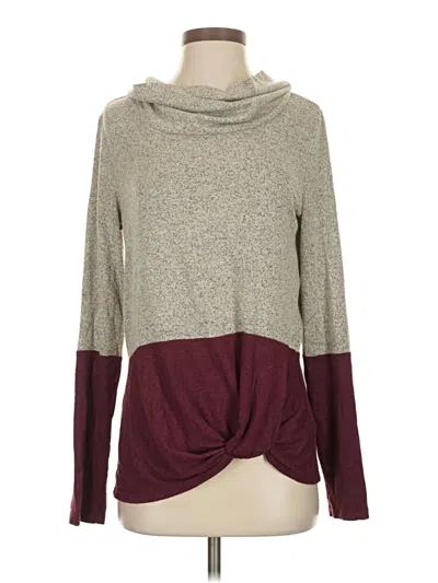 Pre-owned 24/7 Maurices Pullover Sweater In Burgundy