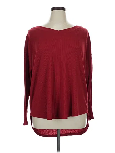 Pre-owned 24/7 Maurices Pullover Sweater In Burgundy