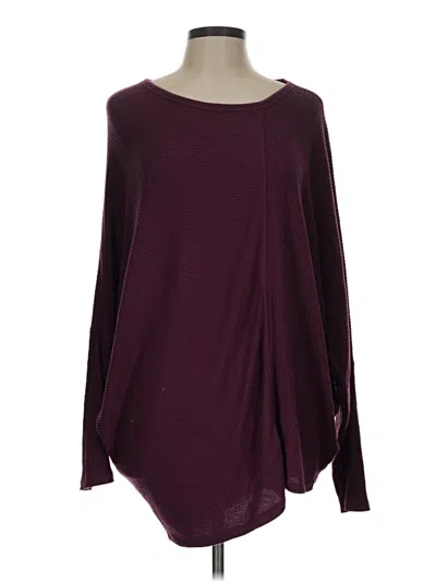 Pre-owned 24/7 Maurices Pullover Sweater In Burgundy