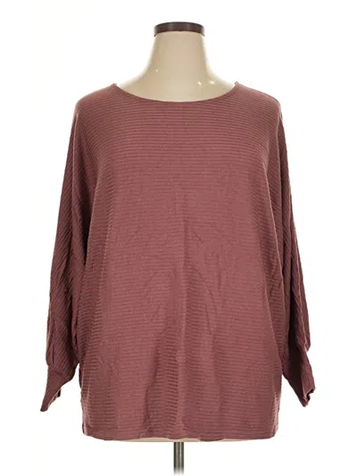Pre-owned 24/7 Maurices Pullover Sweater In Burgundy