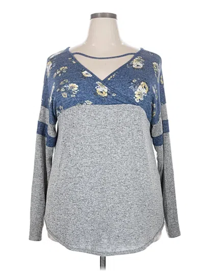 Pre-owned 24/7 Maurices Pullover Sweater In Gray