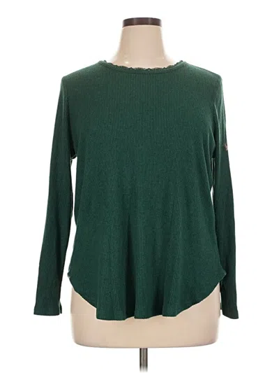 Pre-owned 24/7 Maurices Pullover Sweater In Green
