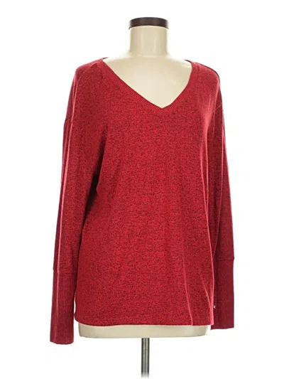 Pre-owned 24/7 Maurices Pullover Sweater In Red