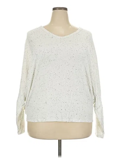 Pre-owned 24/7 Maurices Pullover Sweater In White