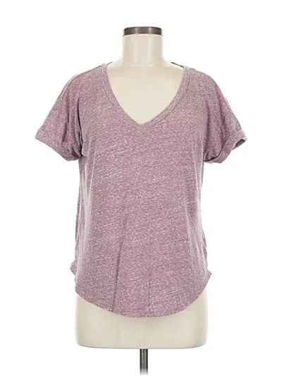 Pre-owned 24/7 Maurices Short Sleeve T-shirt In Burgundy