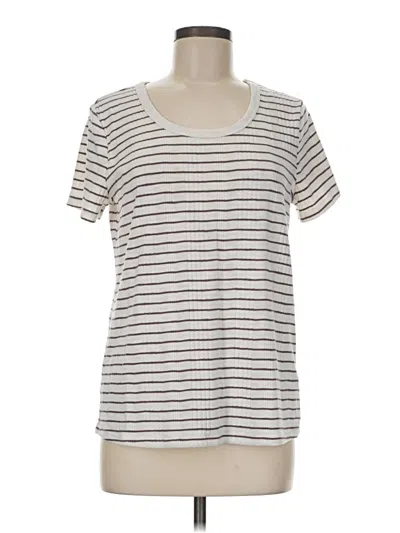 Pre-owned 24/7 Maurices Short Sleeve Top Gray Scoop Neck Tops