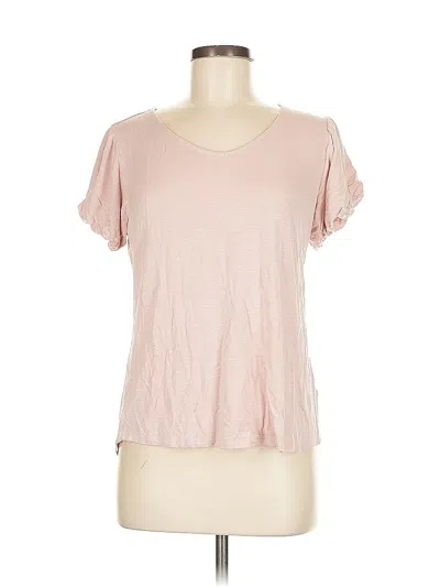 Pre-owned 24/7 Maurices Short Sleeve Top Pink Sweetheart Neckline Tops