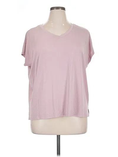 Pre-owned 24/7 Maurices Short Sleeve Top Pink V Neck Tops