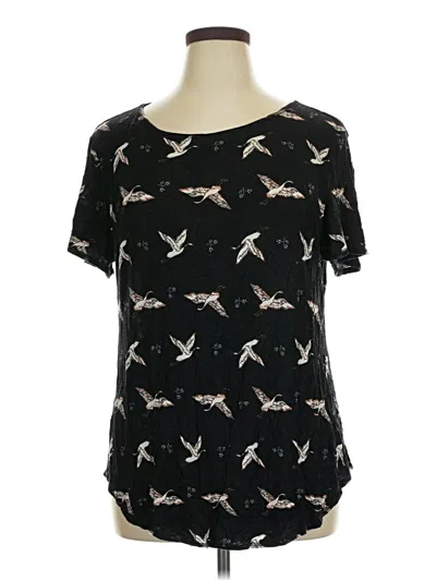 Pre-owned 24/7 Maurices Short Sleeve T-shirt In Black