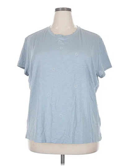 Pre-owned 24/7 Maurices Short Sleeve T-shirt In Blue