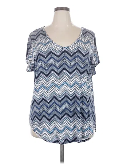 Pre-owned 24/7 Maurices Short Sleeve T-shirt In Blue