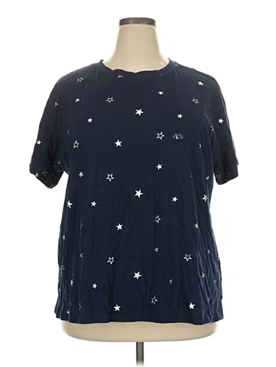 Pre-owned 24/7 Maurices Short Sleeve T-shirt In Blue
