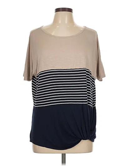 Pre-owned 24/7 Maurices Short Sleeve T-shirt In Brown