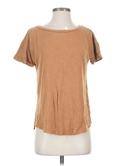 Pre-owned 24/7 Maurices Short Sleeve T-shirt In Brown