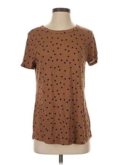 Pre-owned 24/7 Maurices Short Sleeve T-shirt In Brown