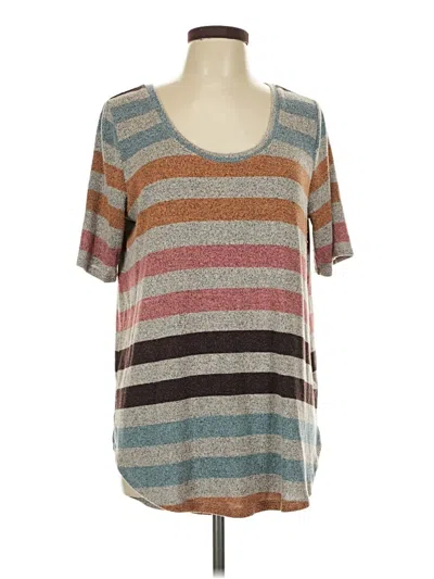 Pre-owned 24/7 Maurices Short Sleeve T-shirt In Brown