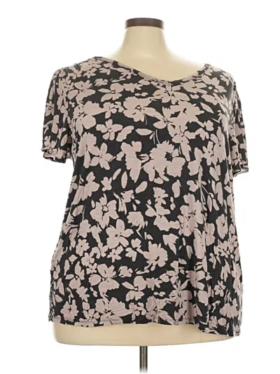 Pre-owned 24/7 Maurices Short Sleeve T-shirt In Brown