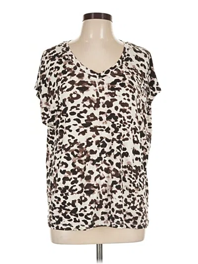 Pre-owned 24/7 Maurices Short Sleeve T-shirt In Brown