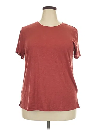 Pre-owned 24/7 Maurices Short Sleeve T-shirt In Burgundy