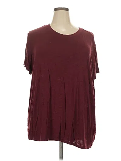 Pre-owned 24/7 Maurices Short Sleeve T-shirt In Burgundy