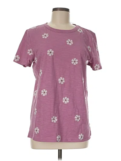 Pre-owned 24/7 Maurices Short Sleeve T-shirt In Burgundy