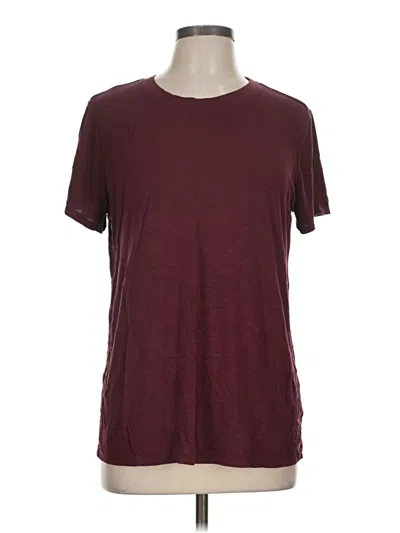 Pre-owned 24/7 Maurices Short Sleeve T-shirt In Burgundy