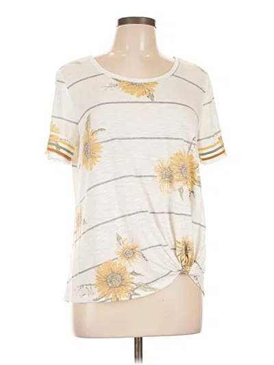 Pre-owned 24/7 Maurices Short Sleeve T-shirt In Ivory