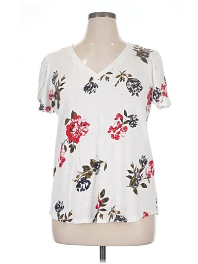 Pre-owned 24/7 Maurices Short Sleeve T-shirt In Ivory