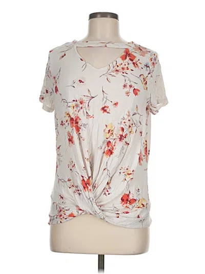 Pre-owned 24/7 Maurices Short Sleeve T-shirt In Ivory
