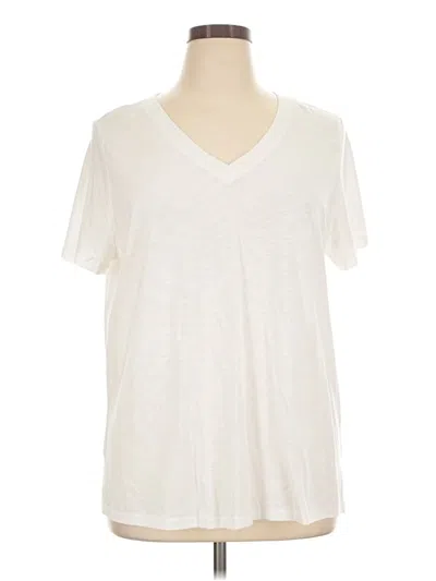 Pre-owned 24/7 Maurices Short Sleeve T-shirt In Ivory